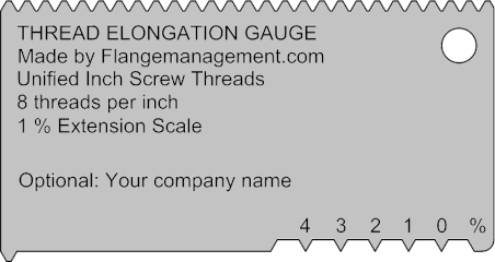 Thread Elongation Gauge 8 TPI 1 percent scale 450×240